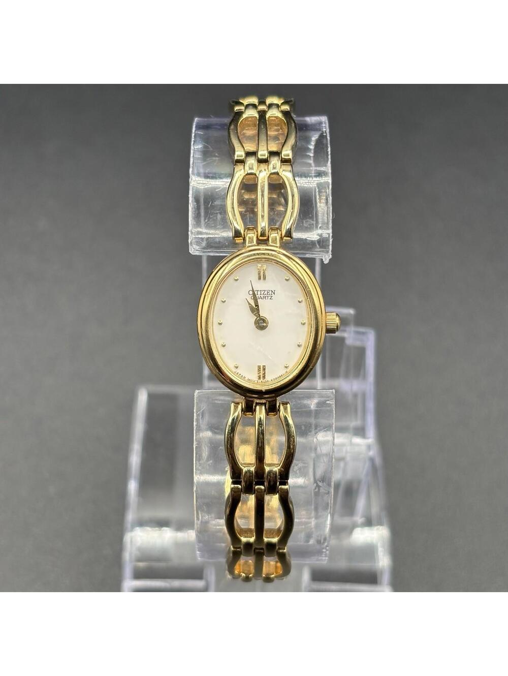 Citizen Ladies Gold-Tone White Dial 17mm Dress Watch 5920-K000483 Running